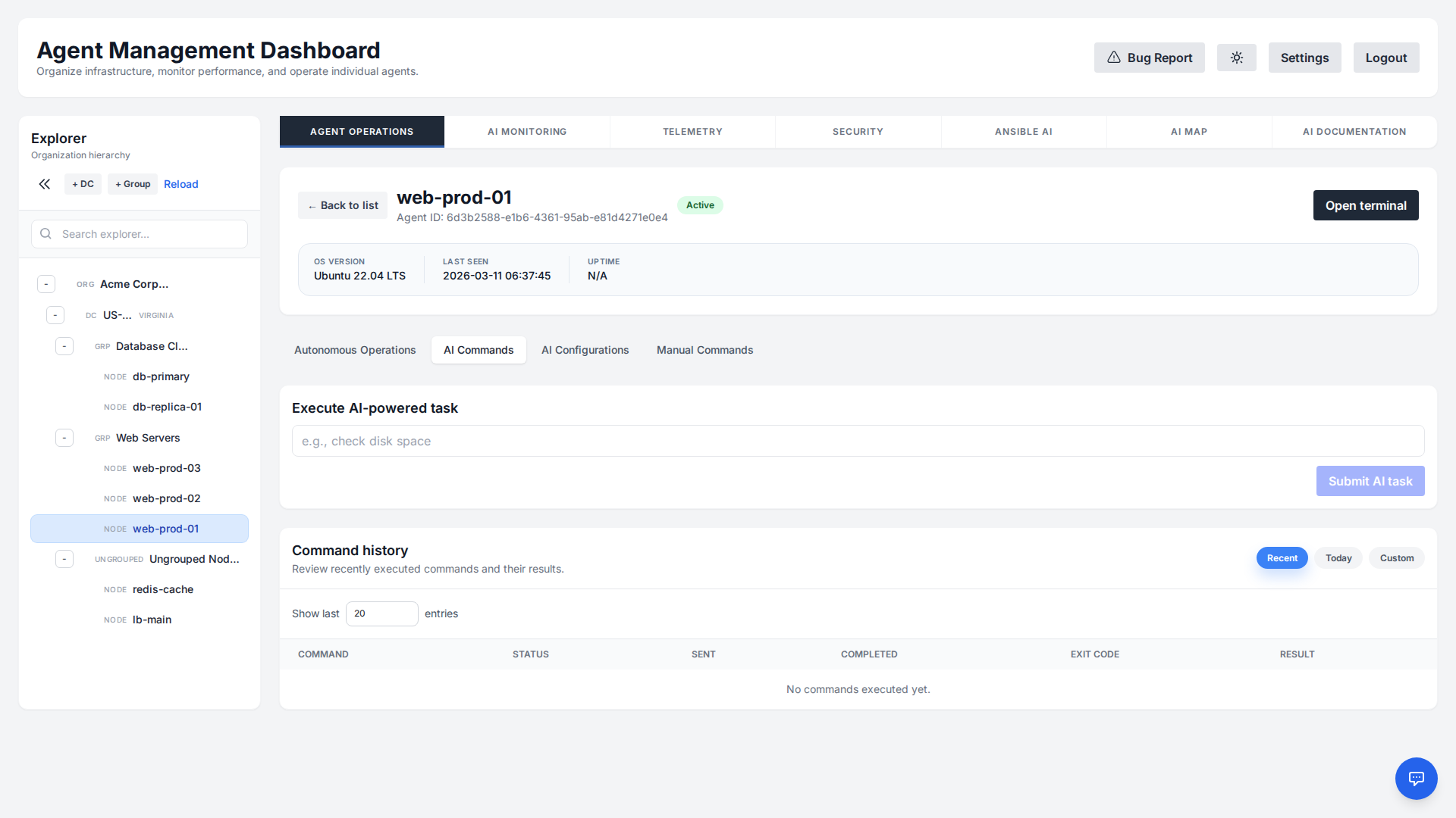 AI Command Interface
